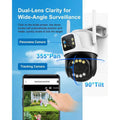 6MP WiFi Camera Outdoor Dual Screen Auto Tracking, Night Vision, 2-Way Intercom