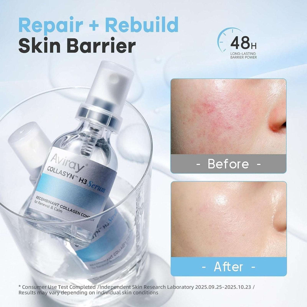 Aviray H3 Recombinant Collagen Boost Barrier Face Repair Serum 1.1oz Anti Aging