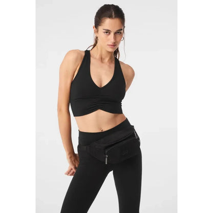 Alo Yoga Black Sheer Mesh Fanny Pack Belt Bag Crossbody