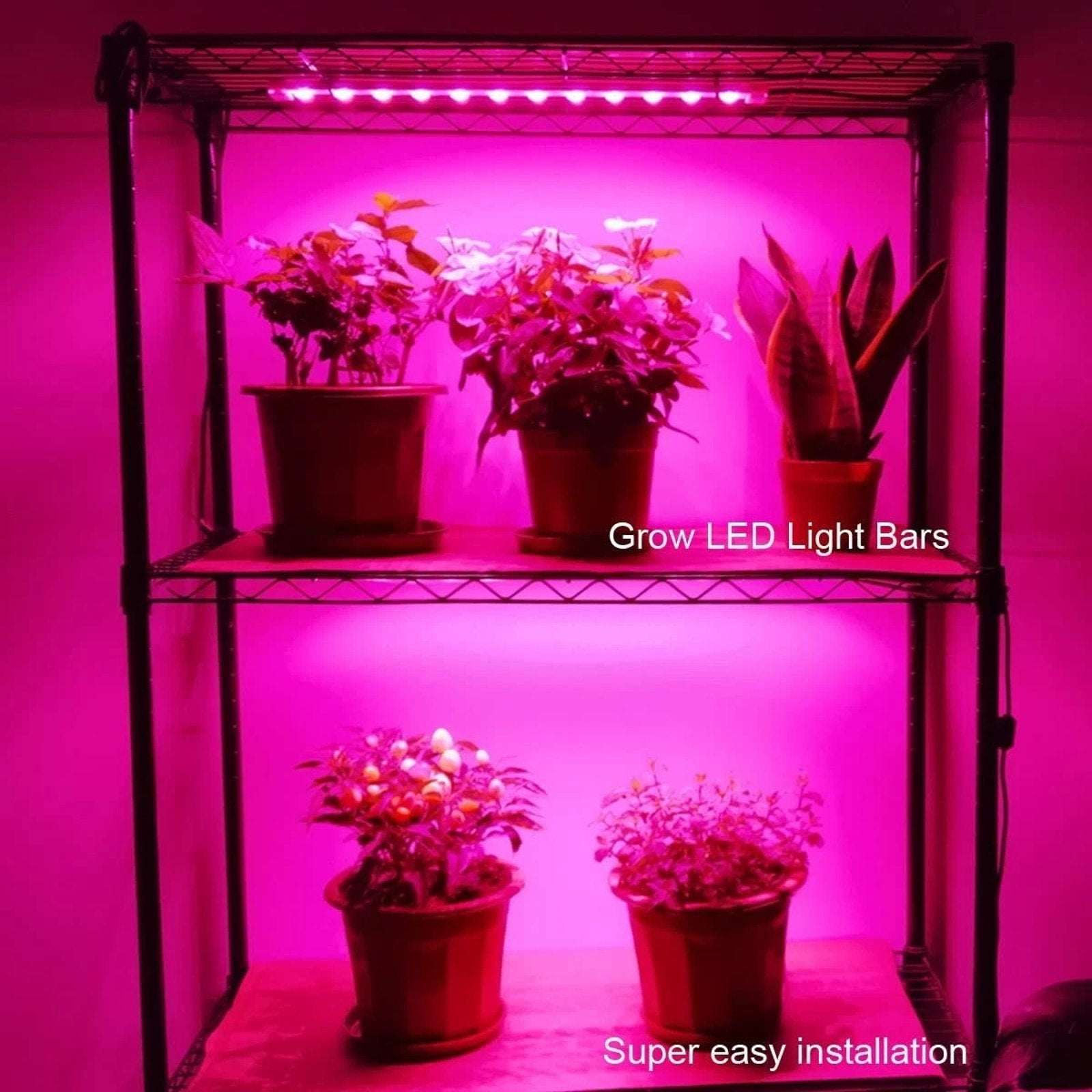 Grow Light Kit 4 x 16-Inch 45W LED Full Spectrum Grow Light Strips Greenhouse, G