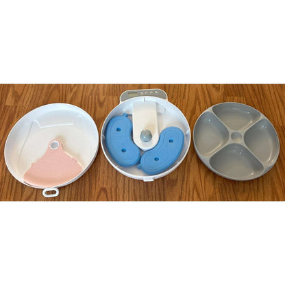 Automatic Cat 4 Tray Feeder Wet/Dry Food Portable Cordless Dog Food Dispenser