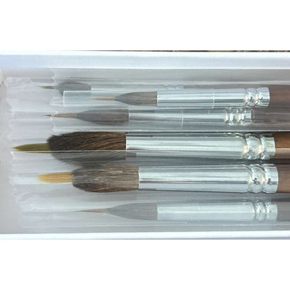 Fuumuui 6Pc Needle Point Brushes Professional Watercolor Brush Set