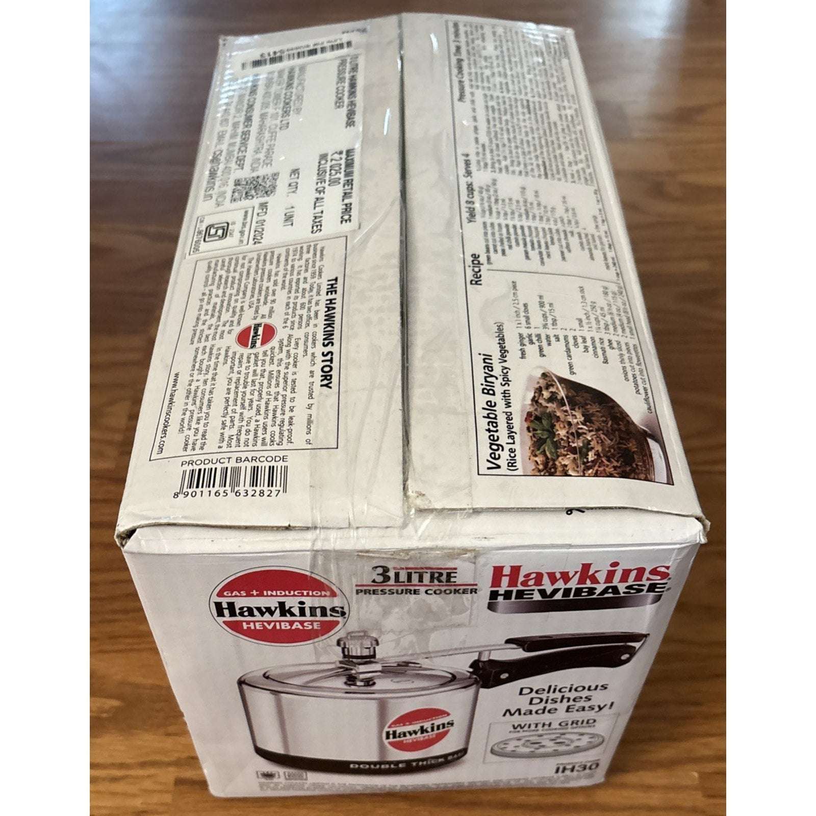 Hawkins HEVIBASE Stainless Steel Tall Pressure Cooker 3 Litre Gas + Induction