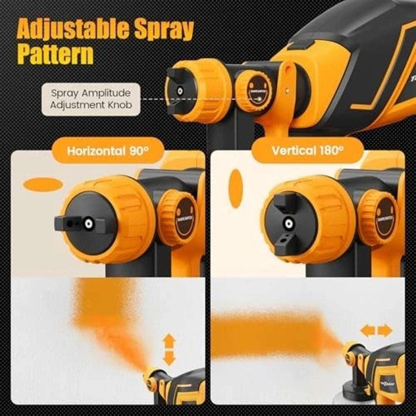 TREXEEN CORDLESS PAINT SPRAYER FOR DEWALT 20V MAX BATTERY(BATTERY NOT INCLUDED)