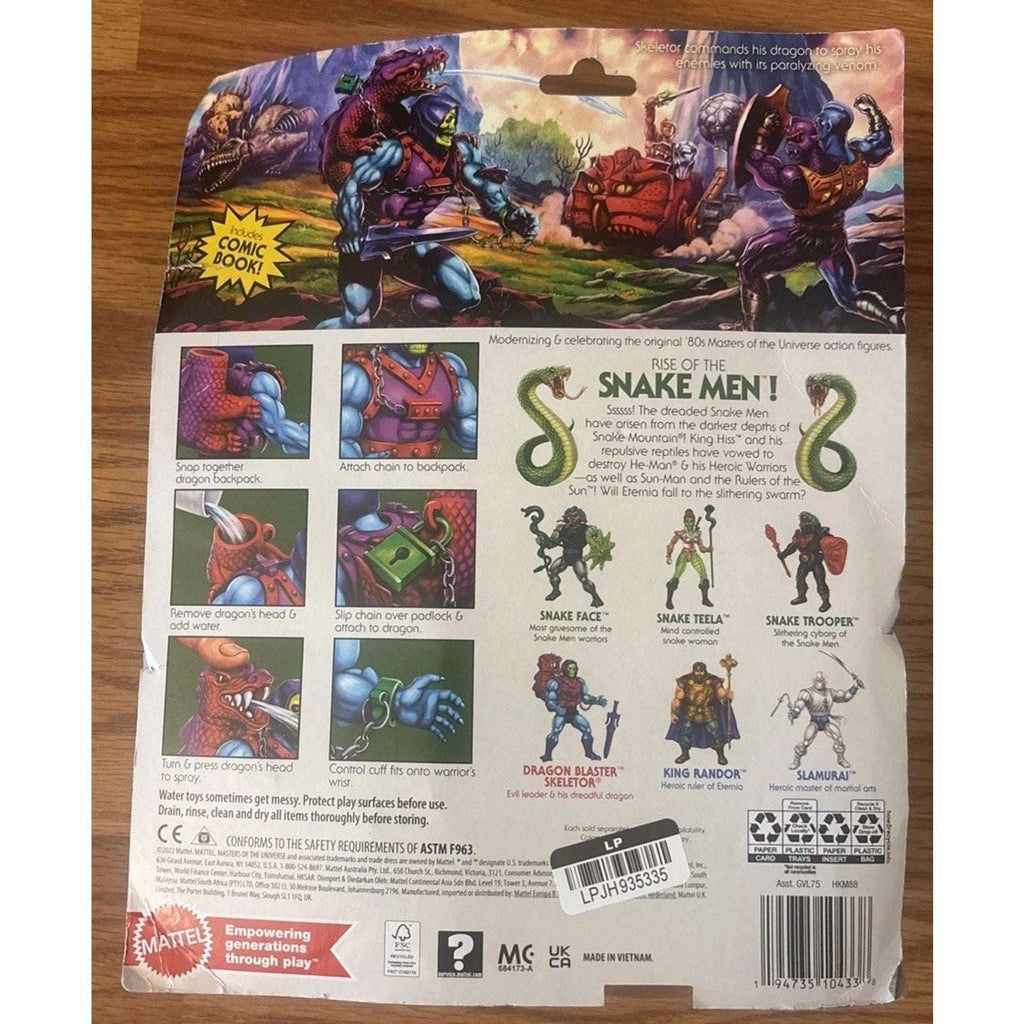 Masters of the Universe Deluxe Dragon Blaster Skeletor 2022 w/ Spraying Dragon