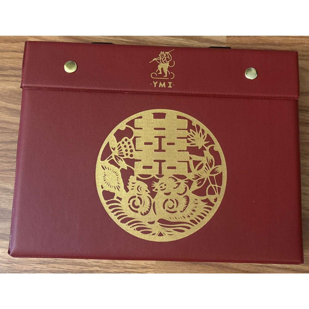 Yellow Mountain Rouge Heritage Chinese Mahjong Set, 146 Engraved Melamine Tiles
