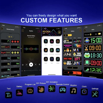 LED Matrix Pixel Panel Scrolling Bright Advertising LED Signs Flexible USB 5V