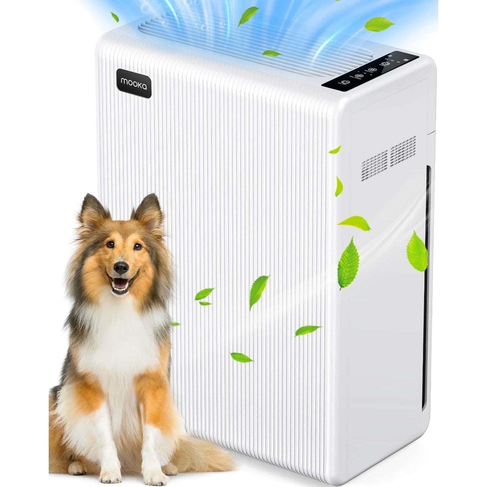 MOOKA H13 HEPA Air Purifier Whole House-2000SqFt Air Cleaner Allergies Pets Odor