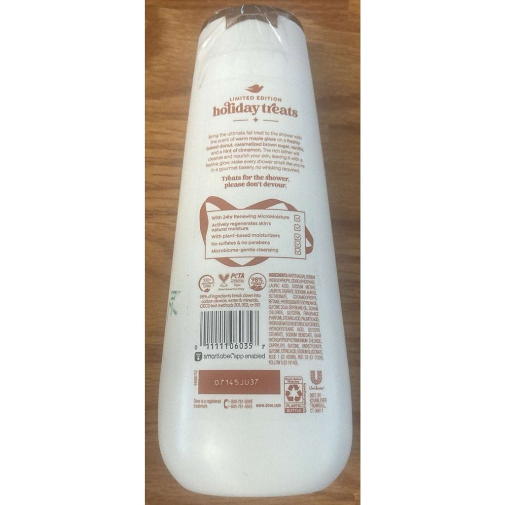 3PC Dove Limited Edition Maple Glazed Donut 1 x Body Wash & 2 x Body Scrub Set