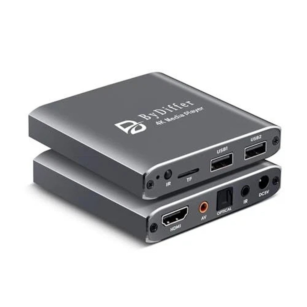 4K HD Digital Media Player TV MP4 Video Player USB Drive/Micro SD Card w/ Remote