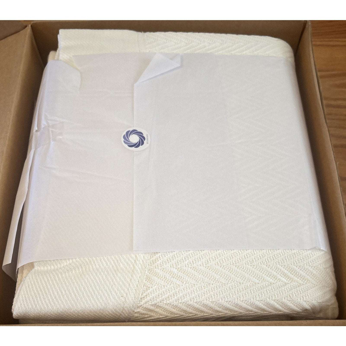 100% Pure Cotton Luxury King Size 108"X90" White Herringbone Blanket MadeinIndia