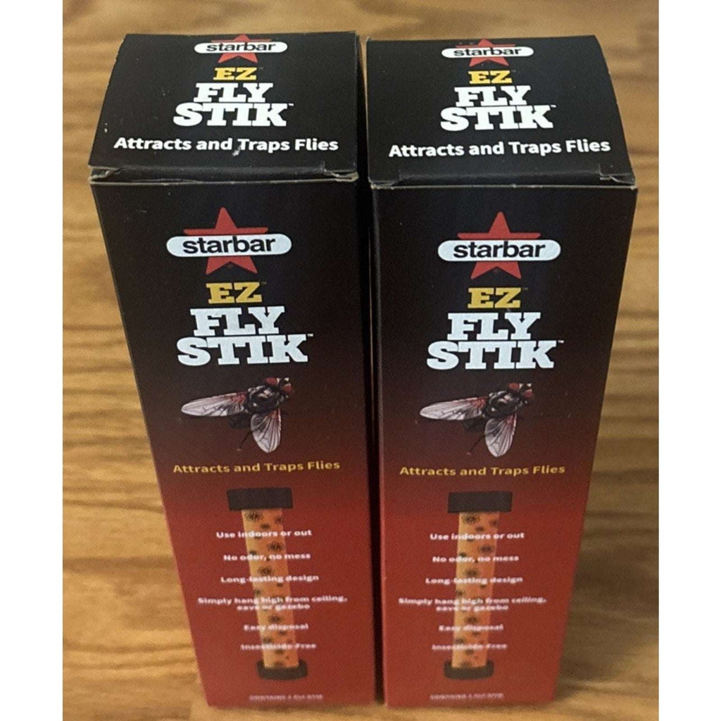 Starbar EZ Fly Stik Odorless Sticky Fly Trap 2-Pack Indoor & Outdoor w/ Hanger