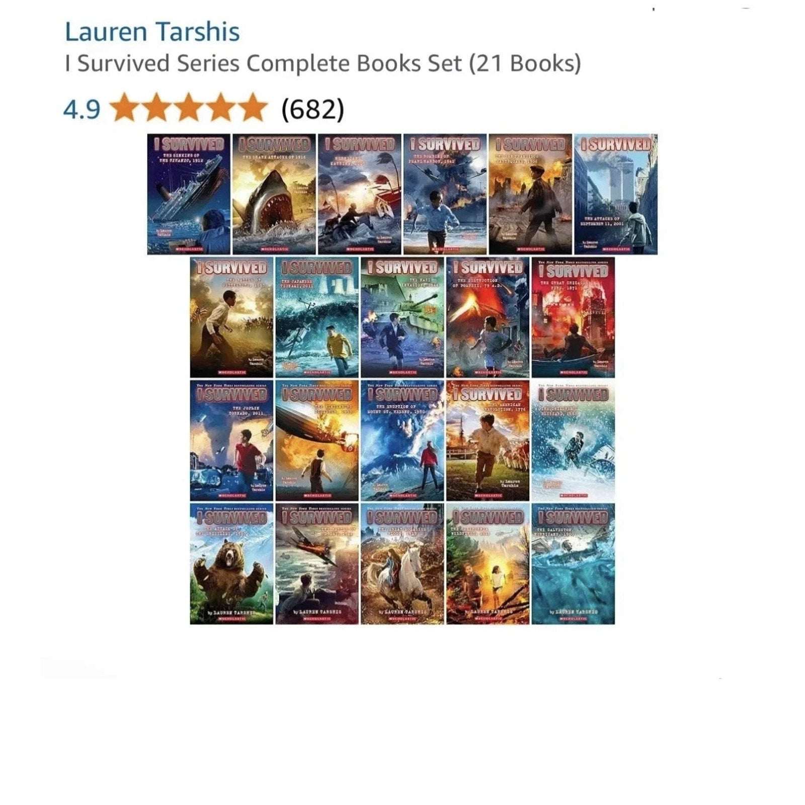 I Survived Series Complete 21 Book Set Brand New By Lauren Tarshis Scholastic