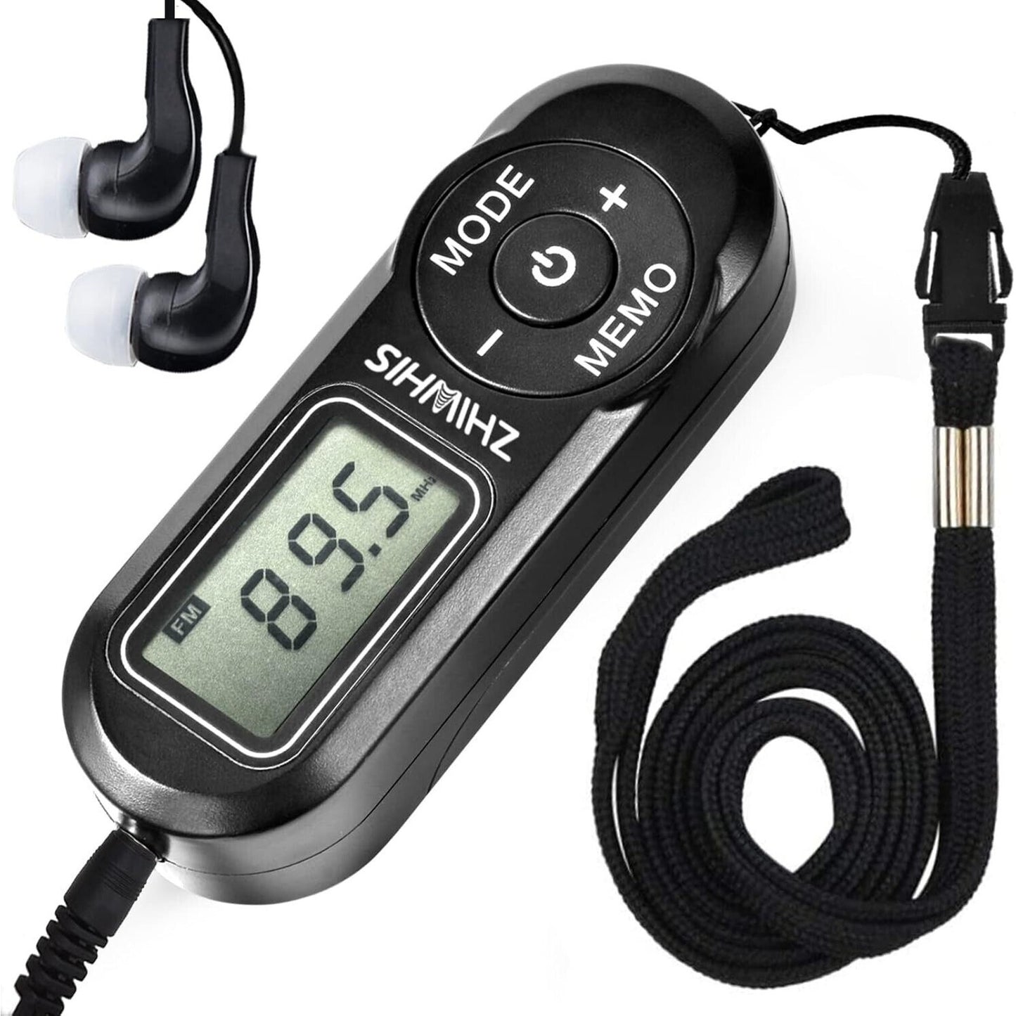 ZHIWHIS Portable FM Radio & Earphones Best Reception Sleep Timer Battery Operat