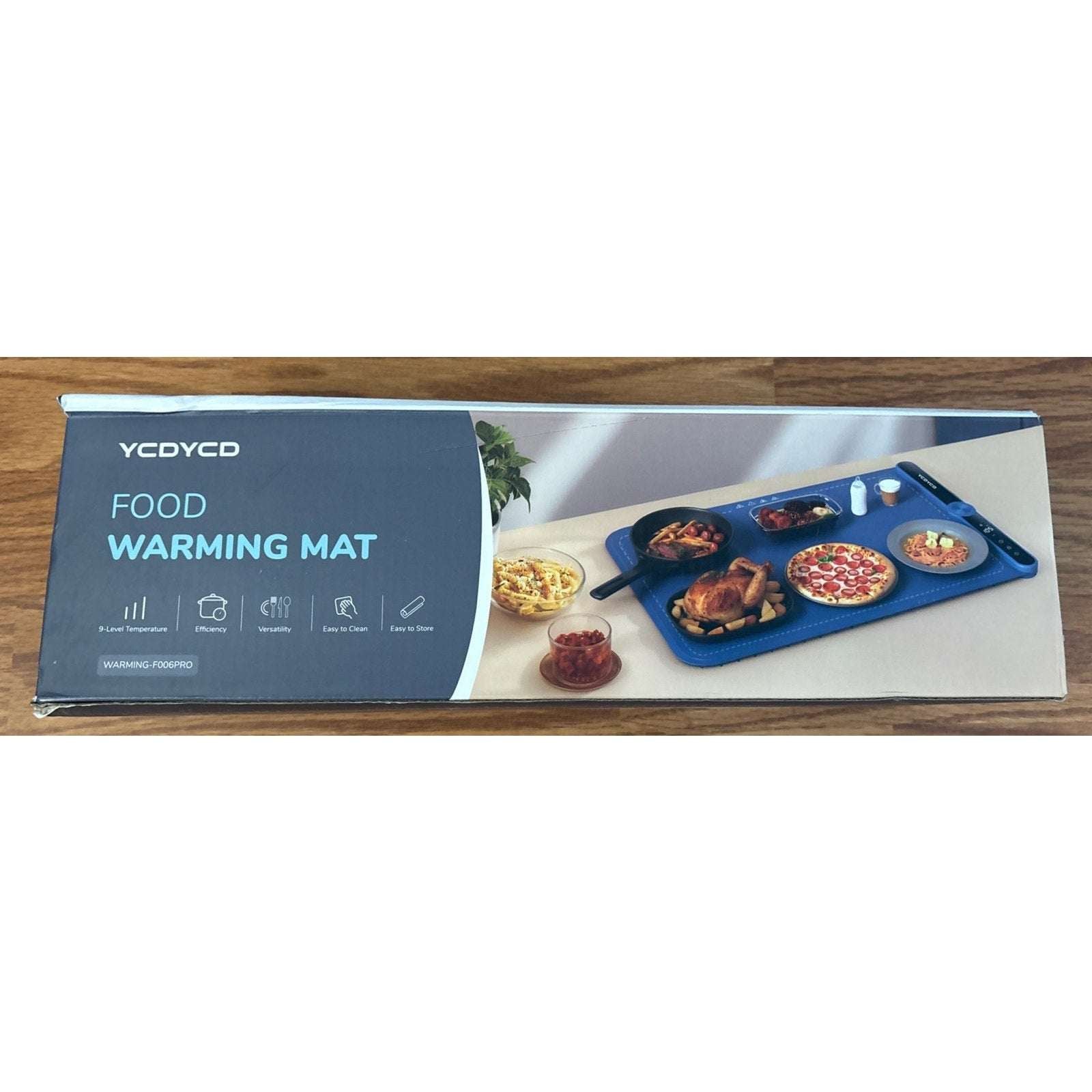 Electric Silicone Food Warming Mat Adjustable Temp & Timer, Rollable, Auto-Off