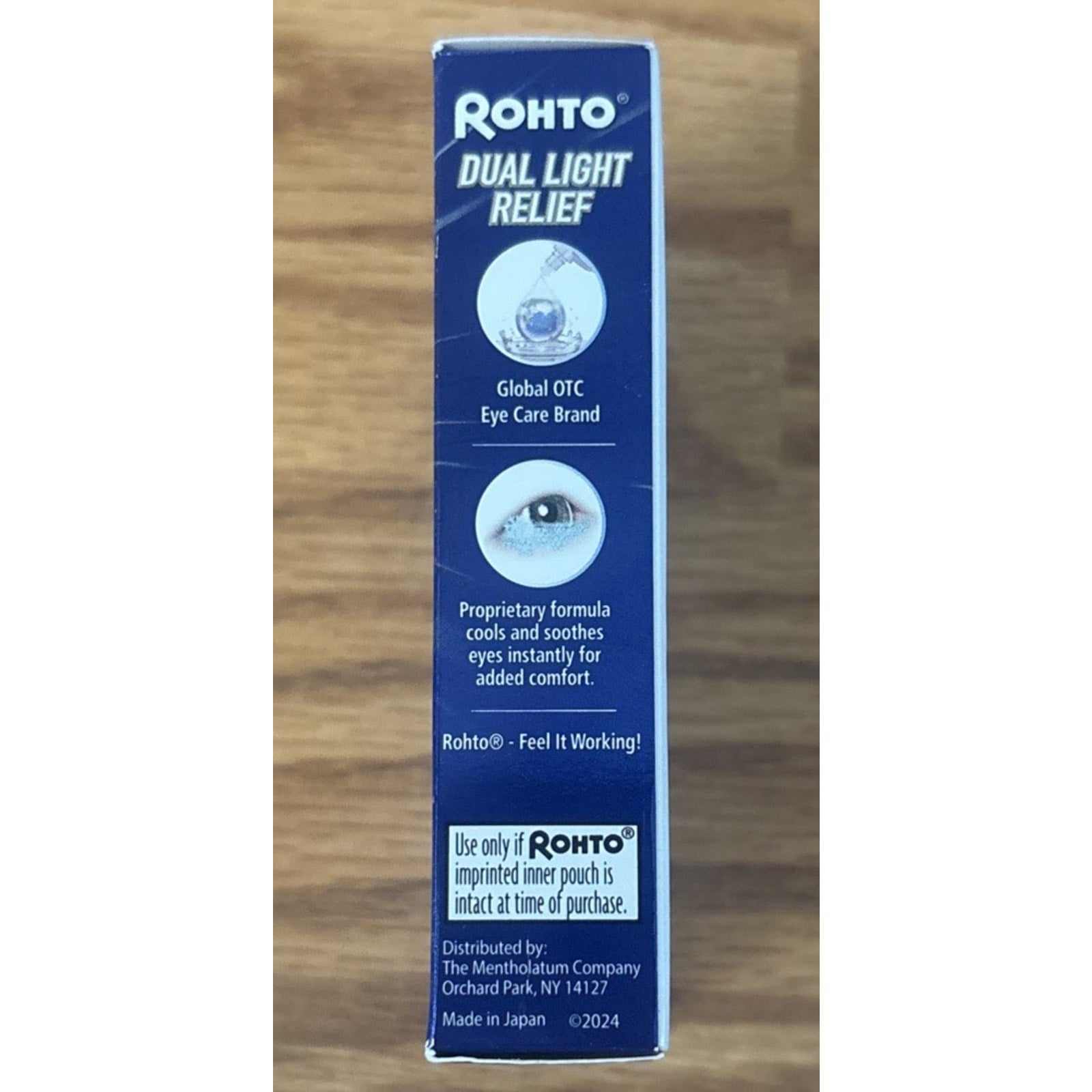 2 Pack Rohto Dual Light Relief Cooling Lubricant Eye Drops, 0.6 fl oz Exp 12/26