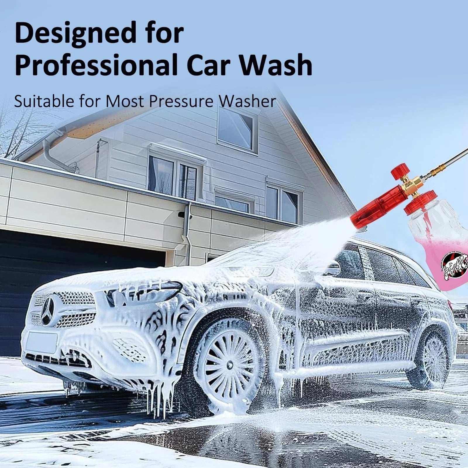 BEAR FORCE 360° Rotating Big Mouth Snow Foam Lance Generator 1/4” Quick Connect