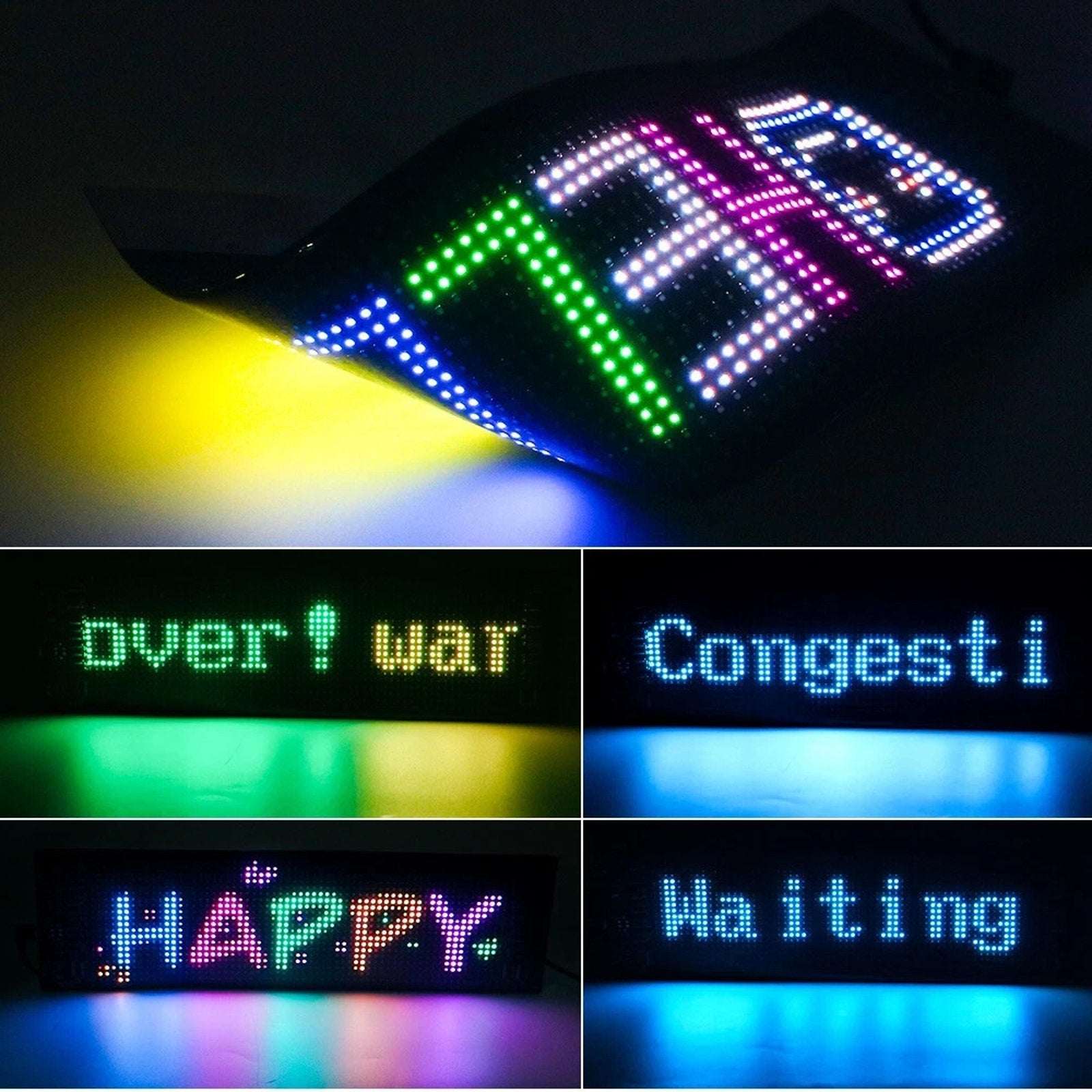 LED Matrix Pixel Panel Scrolling Bright Advertising LED Signs Flexible USB 5V