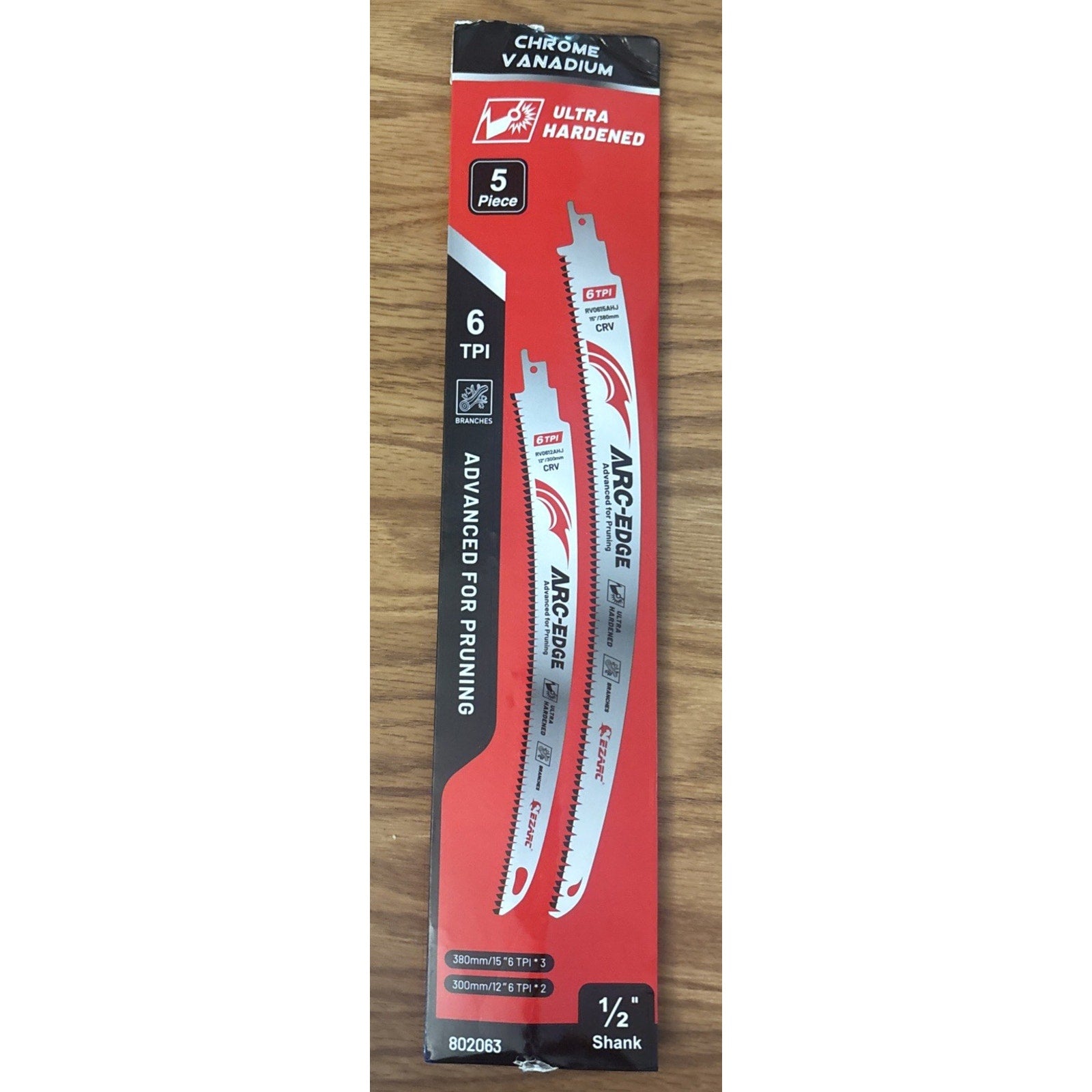 EZARC Japanese Teeth Reciprocating Saw Blade 12" & 15" Set Arc Edge Wood Pruning
