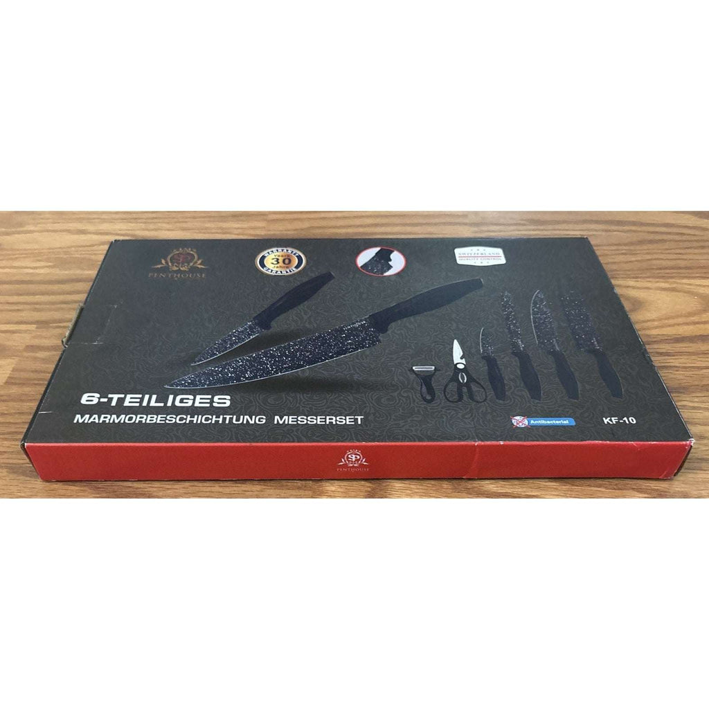 Swiss Culinary Knife Set Penthouse KF-10 Marble Coated Antibacterial 6 Piece Set