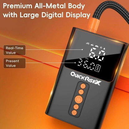 160 PSI Portable Air Inflator Rechargeable Tire Inflator w Digital Gauge & Light