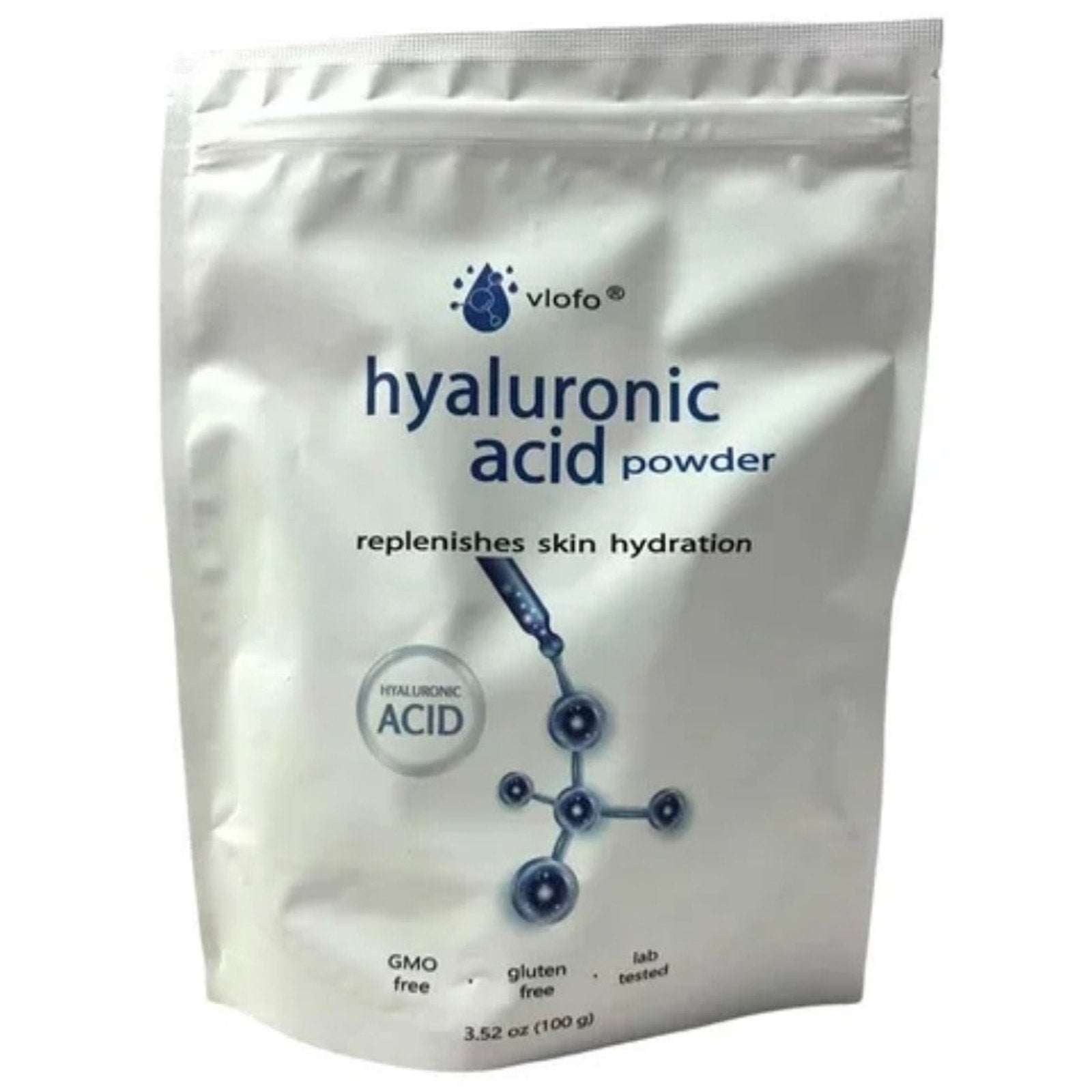 Hyaluronic Acid Powder Skin Hydration, Plumping & Anti-Aging 3.52oz Cosmetic Gra