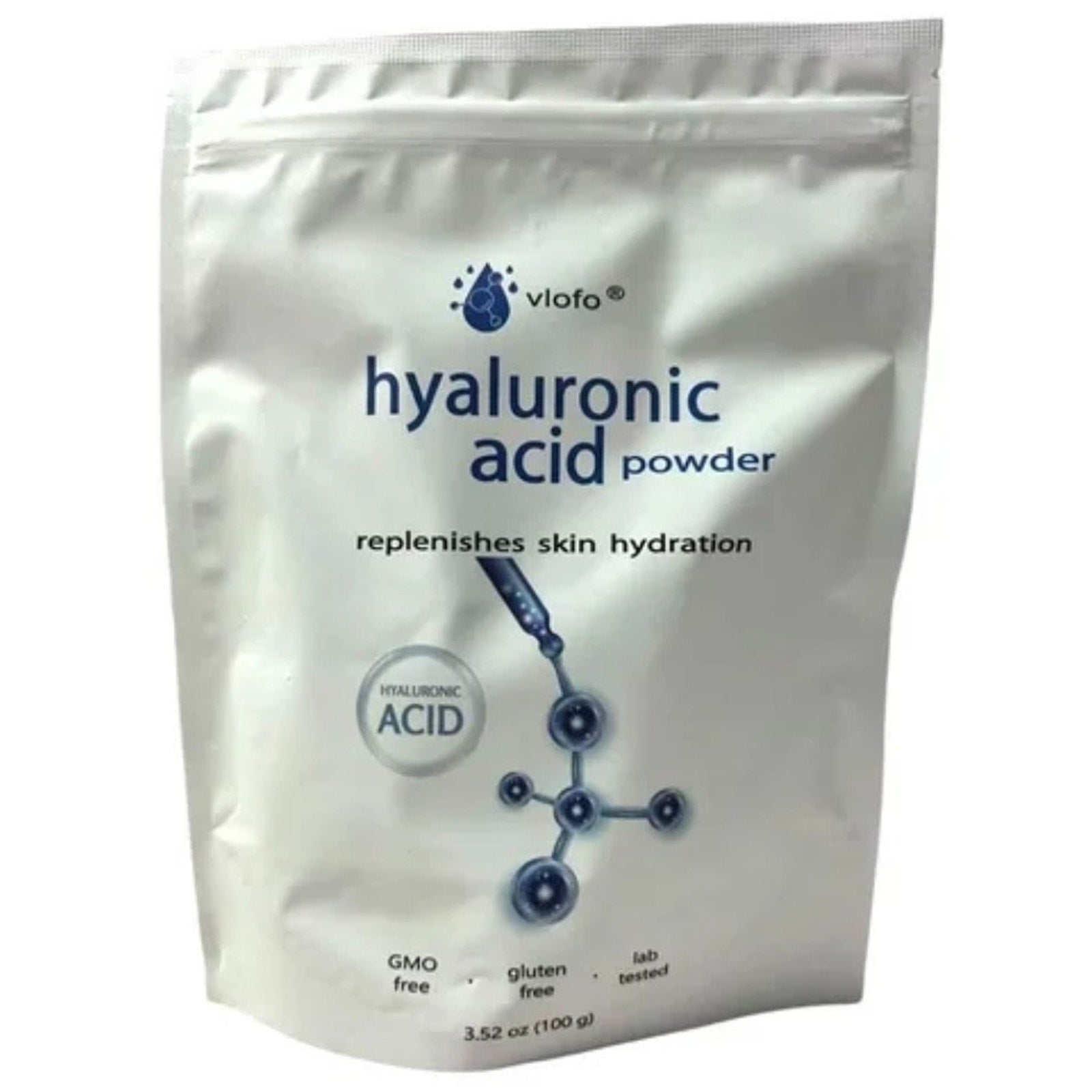 Hyaluronic Acid Powder Skin Hydration, Plumping & Anti-Aging 3.52oz Cosmetic Gra