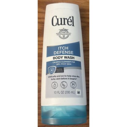 Curel Itch Defense Daily Calming Body Wash Soap-Free for Dry, Itchy Skin 10floz
