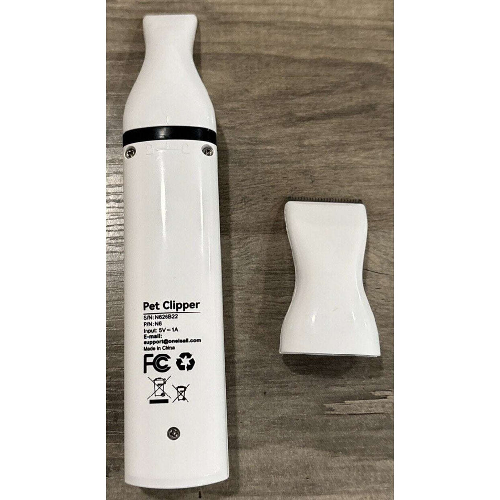 oneisall Dog Paw Trimmer, Cordless Rechargeable Paw Trimmer w Double Blades NEW