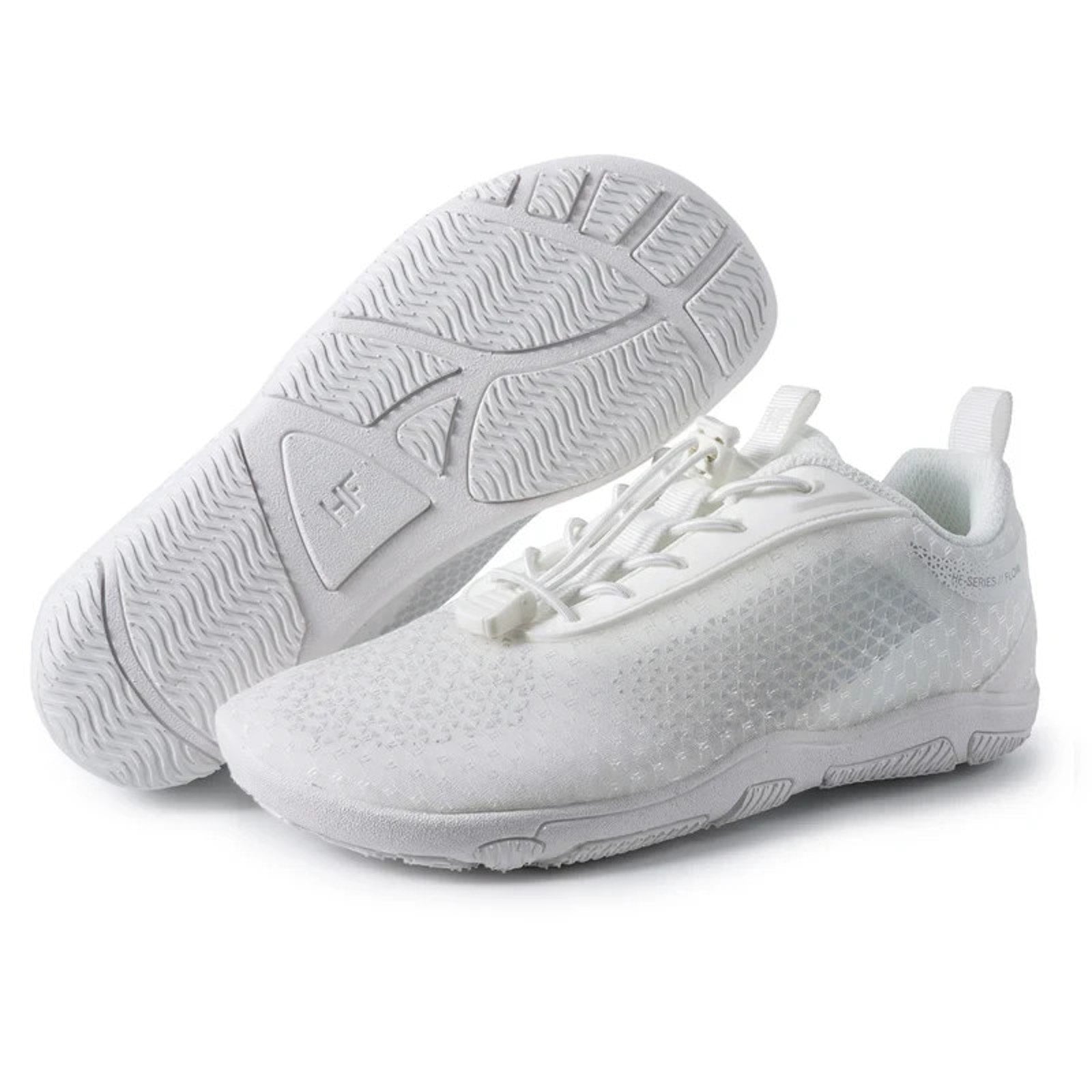 Hike Footwear HF Flow Barefoot Shoes For Foot, Knee & Back White/Gray 7 US