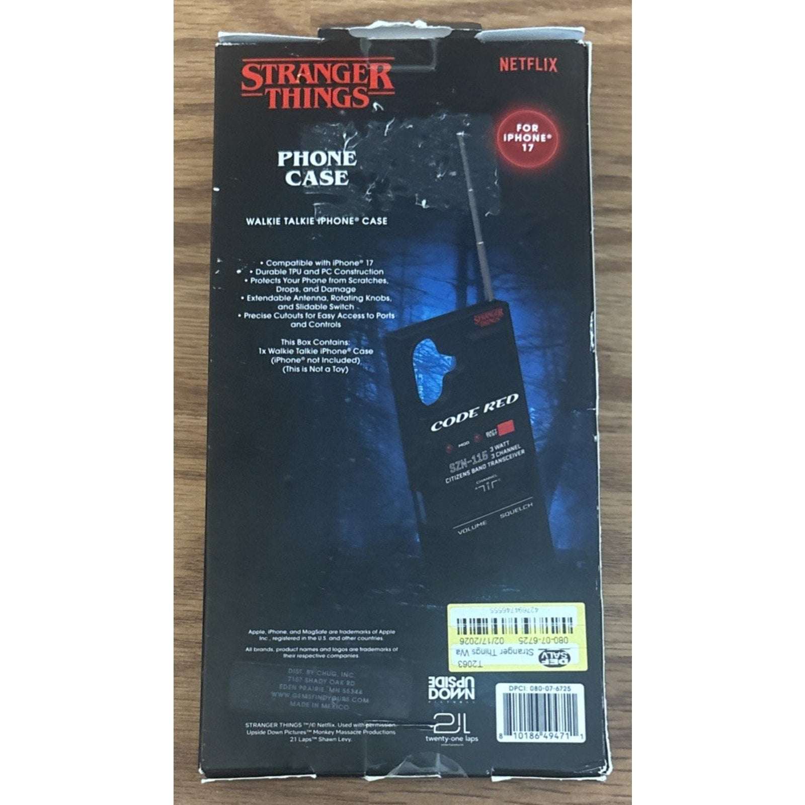 Stranger Things Code Red Walkie Talkie iPhone Case – iPhone 17 –Netflix Official