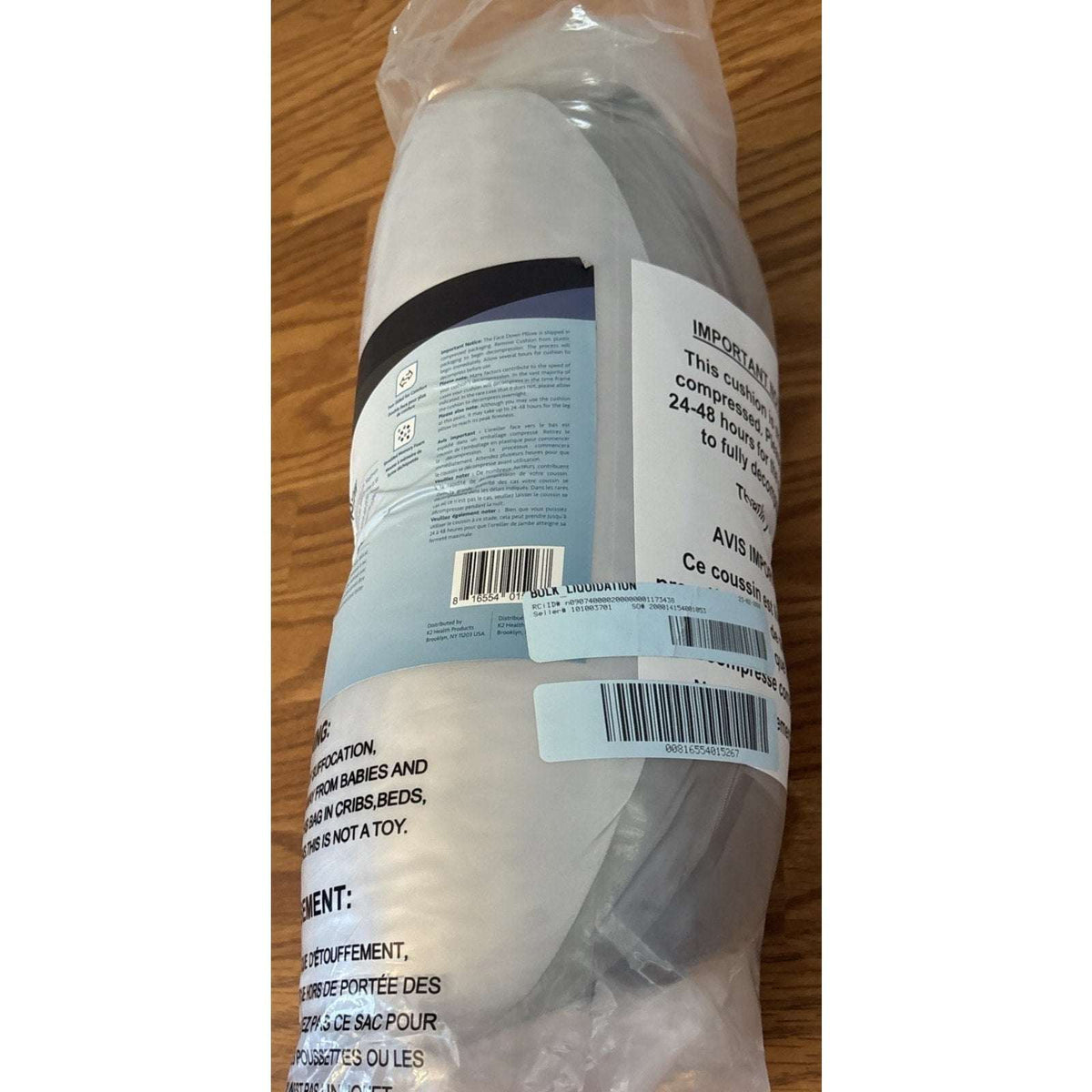 Kolbs Face Down Pillow After Eye Surgery or Massage Pillow 2-Sided Velvet & Silk