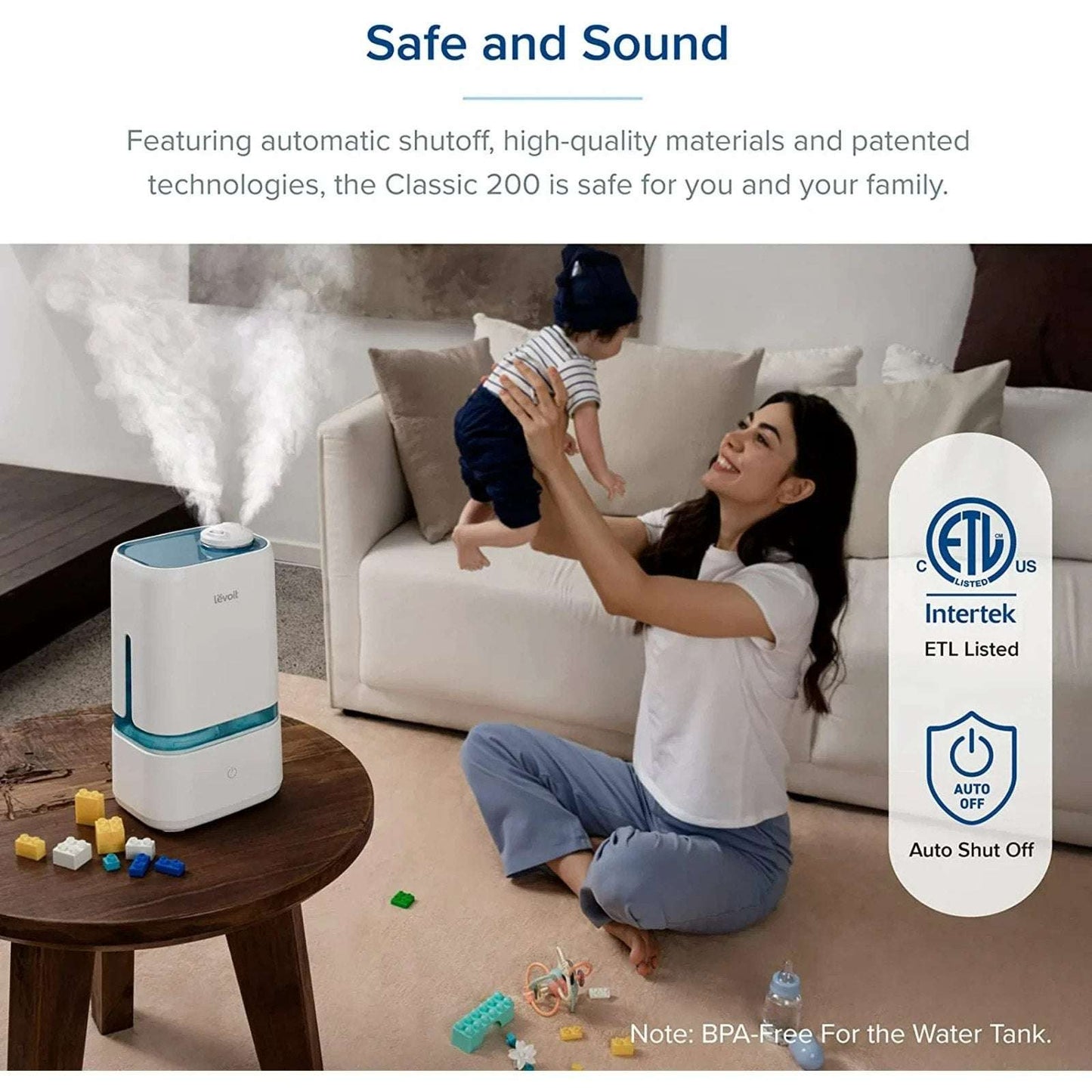 Levoit 4L Ultrasonic Cool Mist Humidifier & Aromatherapy Diffuser Auto-Off Quiet