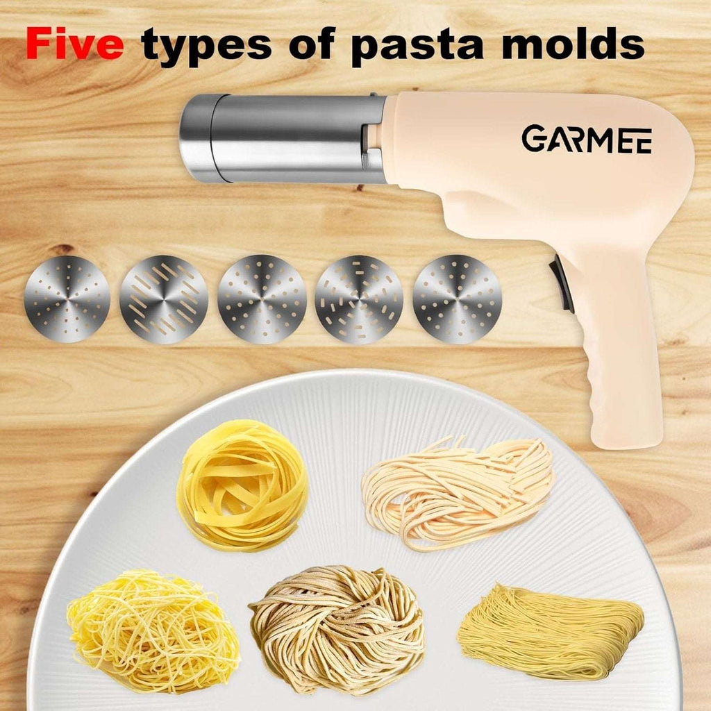 Garmee Electric Pasta Maker Machine Noodle Maker Automatic Cordless Rechargeable