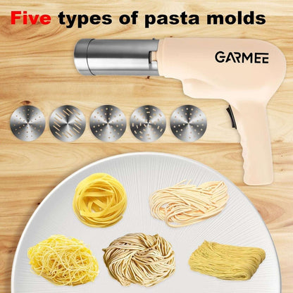 Garmee Electric Pasta Maker Machine Noodle Maker Automatic Cordless Rechargeable