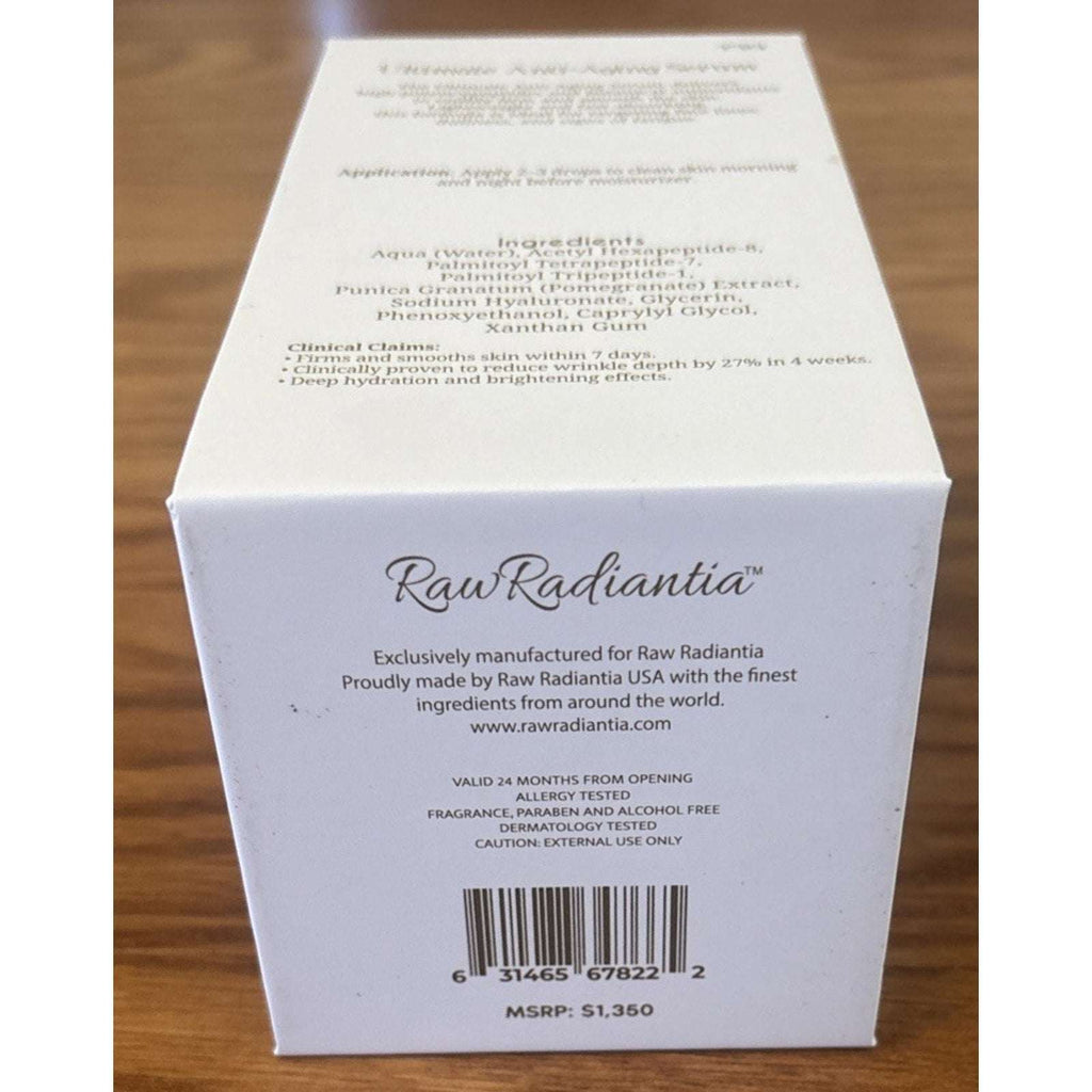 RawRadiantia Ultimate Anti-Aging Serum Hyaluronic Acid + Peptides + Pomegranate