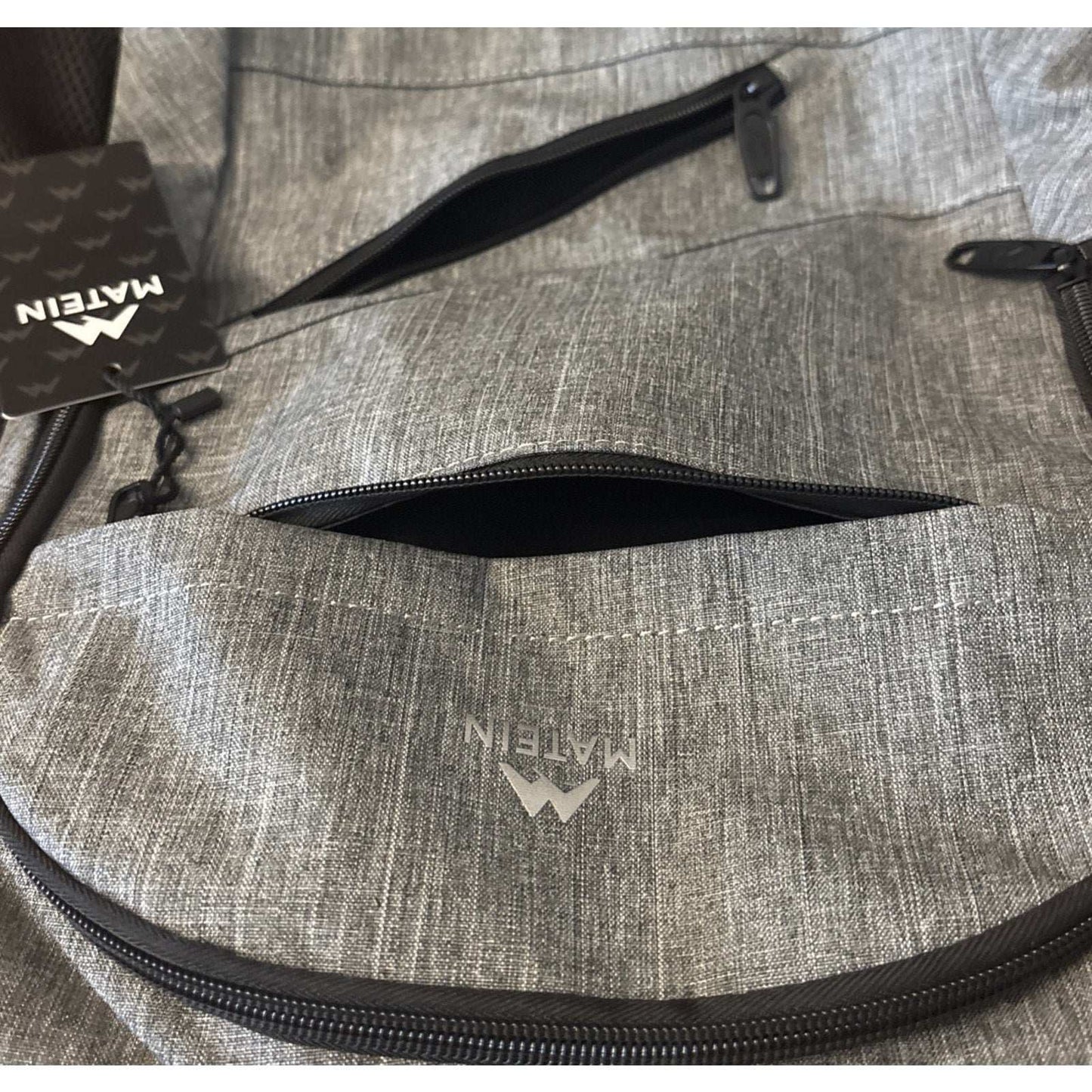 MATEIN 18.5 Inch Laptop TSA Approved Backpack, Extra Large Gray/Black w USB Port