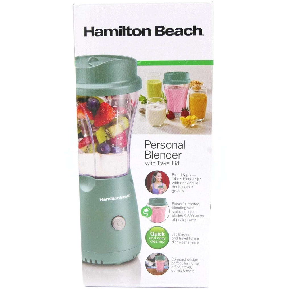 Hamilton Beach Personal Blender With Travel Lid Green 51201 Corded 300W NEW-OB