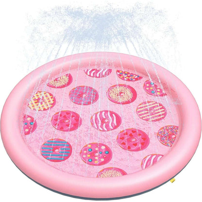 Wading Pool Summer Peteast 67" Dog/Kid Anti-Slip Splash Pad 0.58 mm Thickened