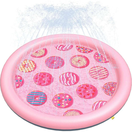 Wading Pool Summer Peteast 67" Dog/Kid Anti-Slip Splash Pad 0.58 mm Thickened