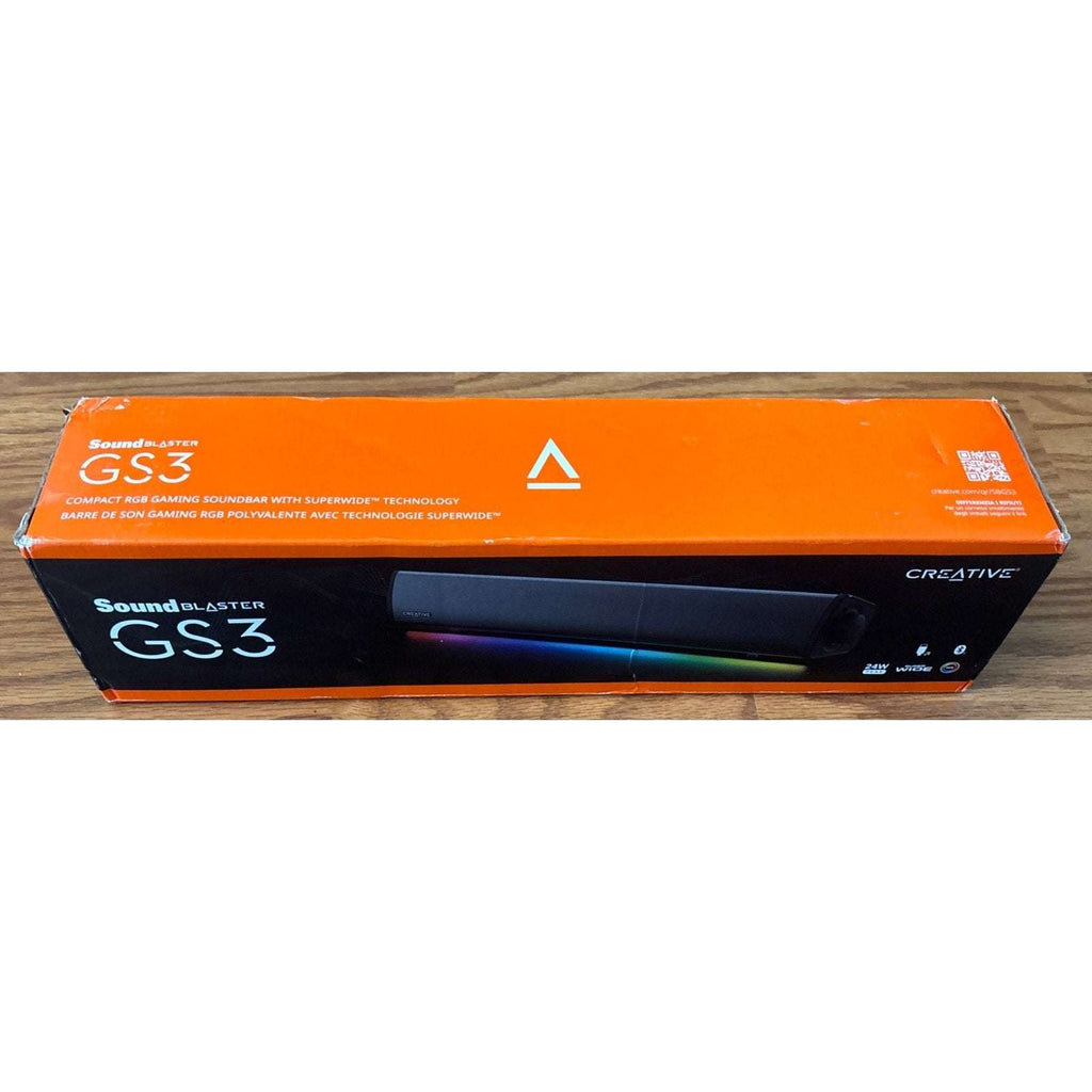 Creative Labs Sound Blaster GS3 Compact RGB Gaming Soundbar w/ Super Wide Tech.