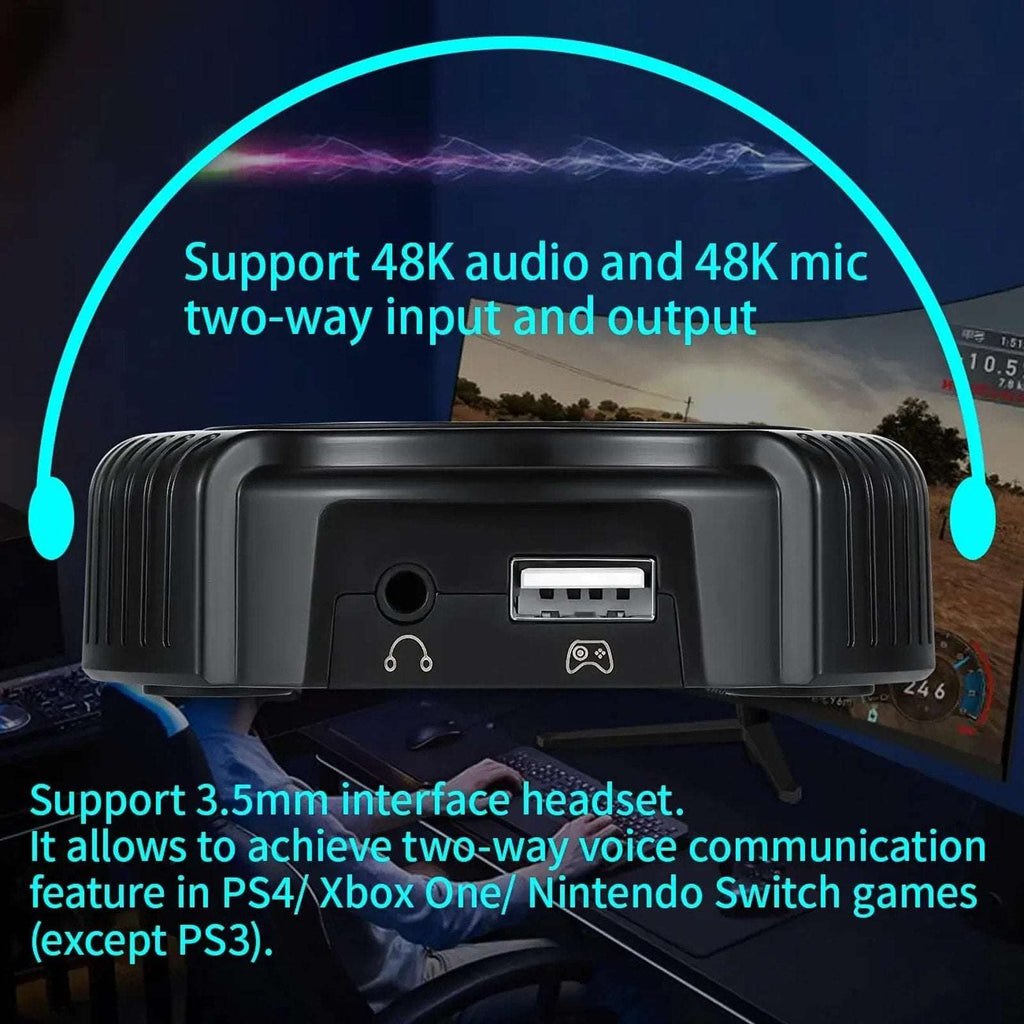 C91 MAX RGB AimBox Keyboard & Mouse Adapter for Xbox One, Switch, PS4 3.5MM Head