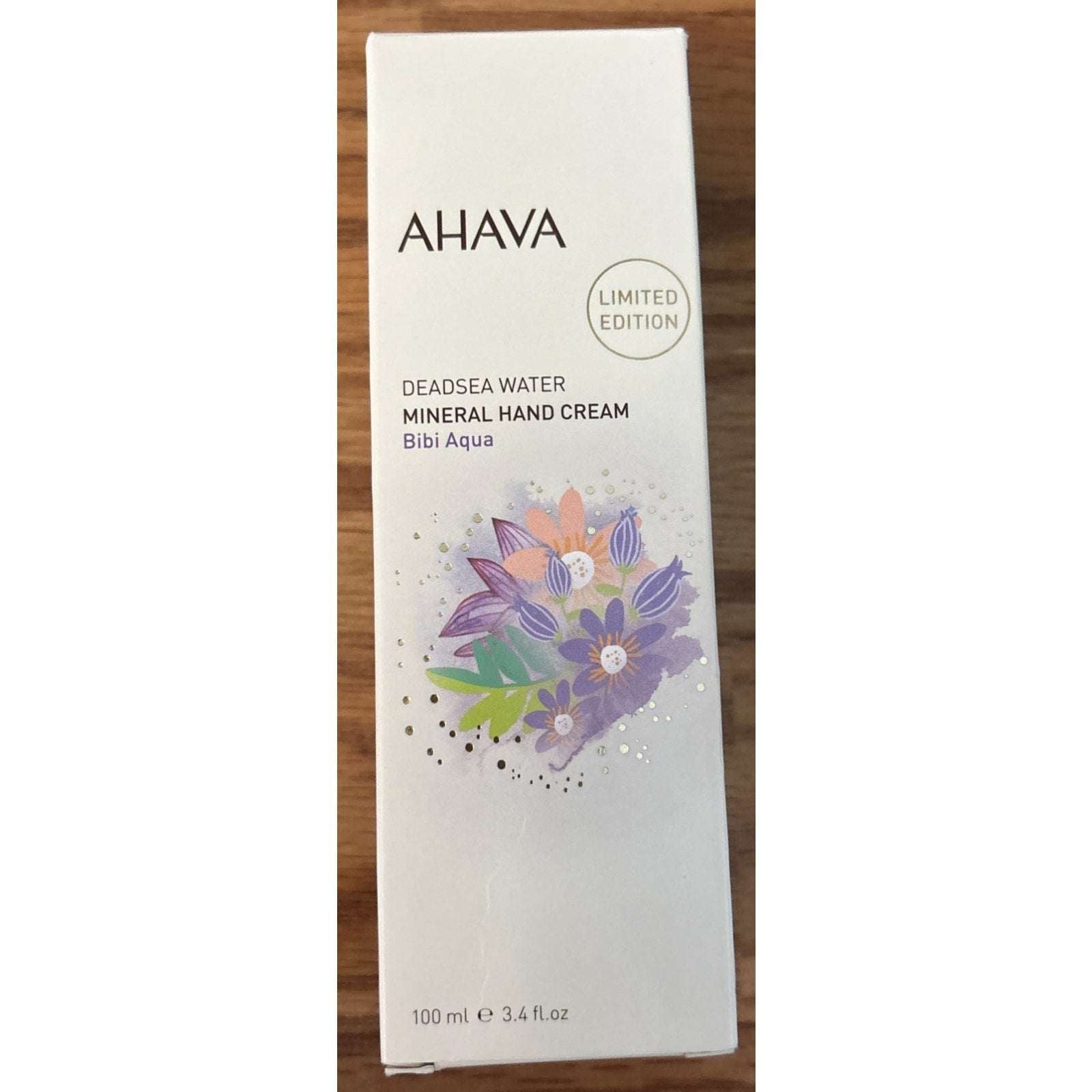 AHAVA DeadSea Water Mineral Hand Cream Bibi Aqua LIMITED EDITION 3.4 fl oz NEW!