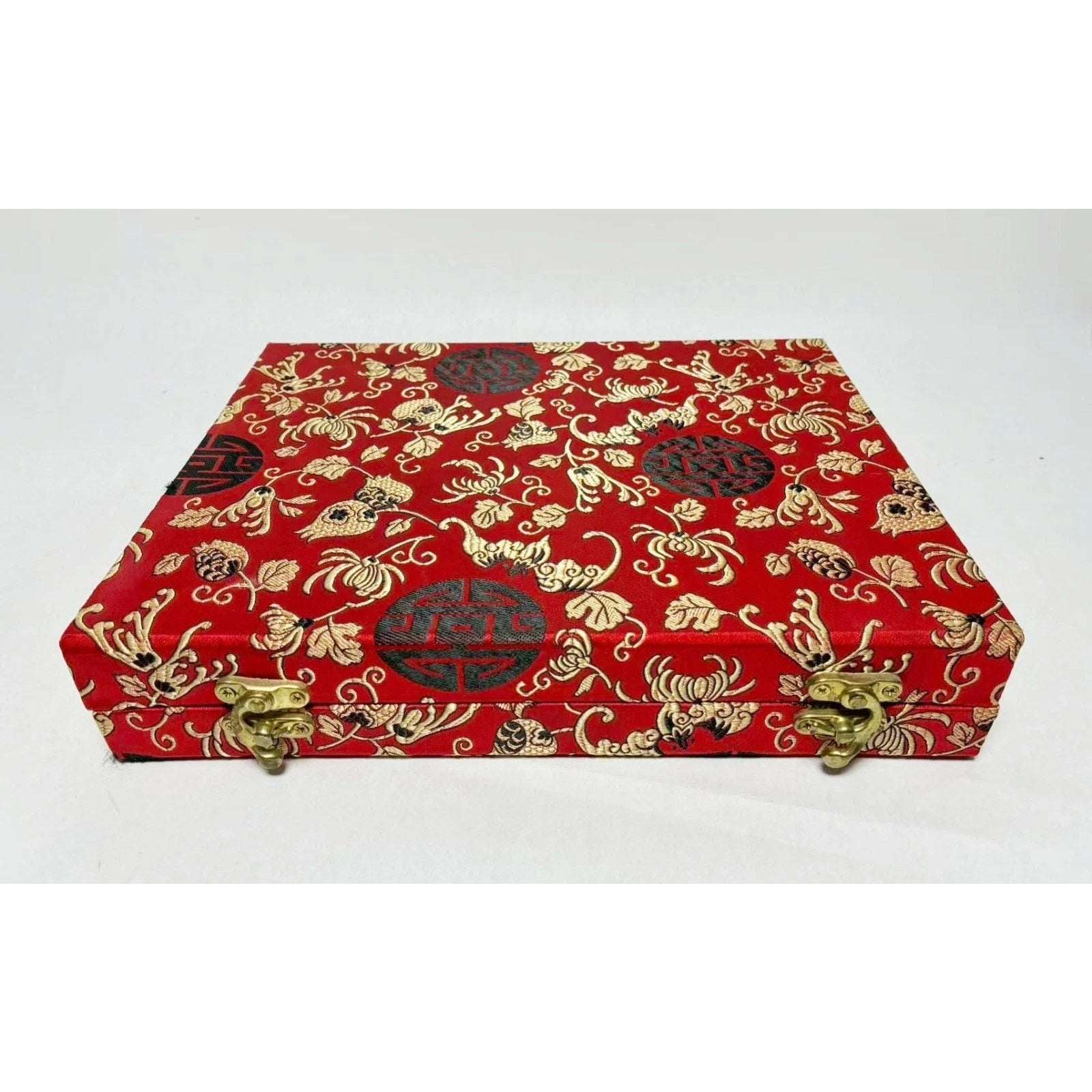 Traditional Chinese Mahjong Game Set w/ 144 Engraved +2 Spare Tiles, Dice & Case
