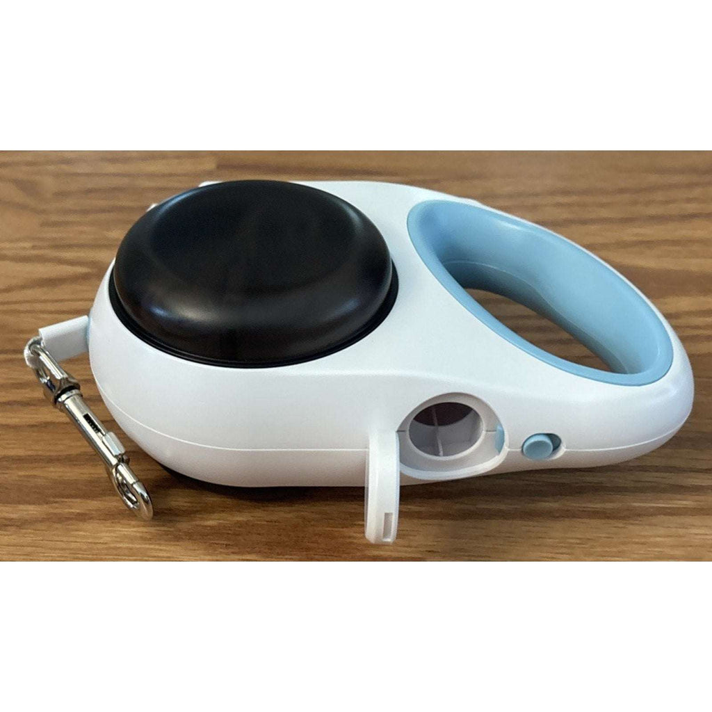 5in1 Retractable Dog Leash w/ Rechargeable LED Light, Poop Bag Holder +2 Bowls