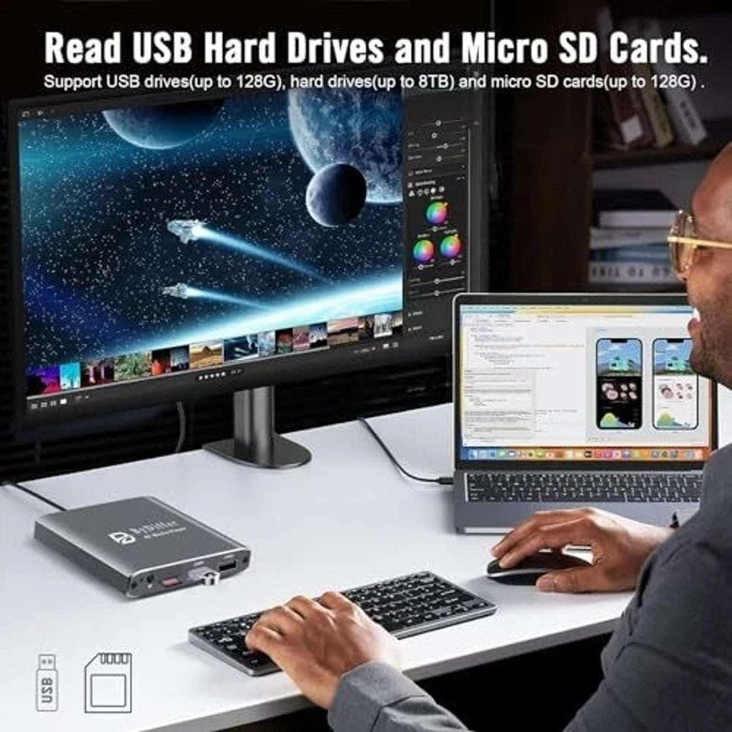 4K HD Digital Media Player TV MP4 Video Player USB Drive/Micro SD Card w/ Remote