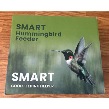 Glass Smart Solar Powered Hummingbird Feeder w/ Camera 2K HD Live View, AI ID
