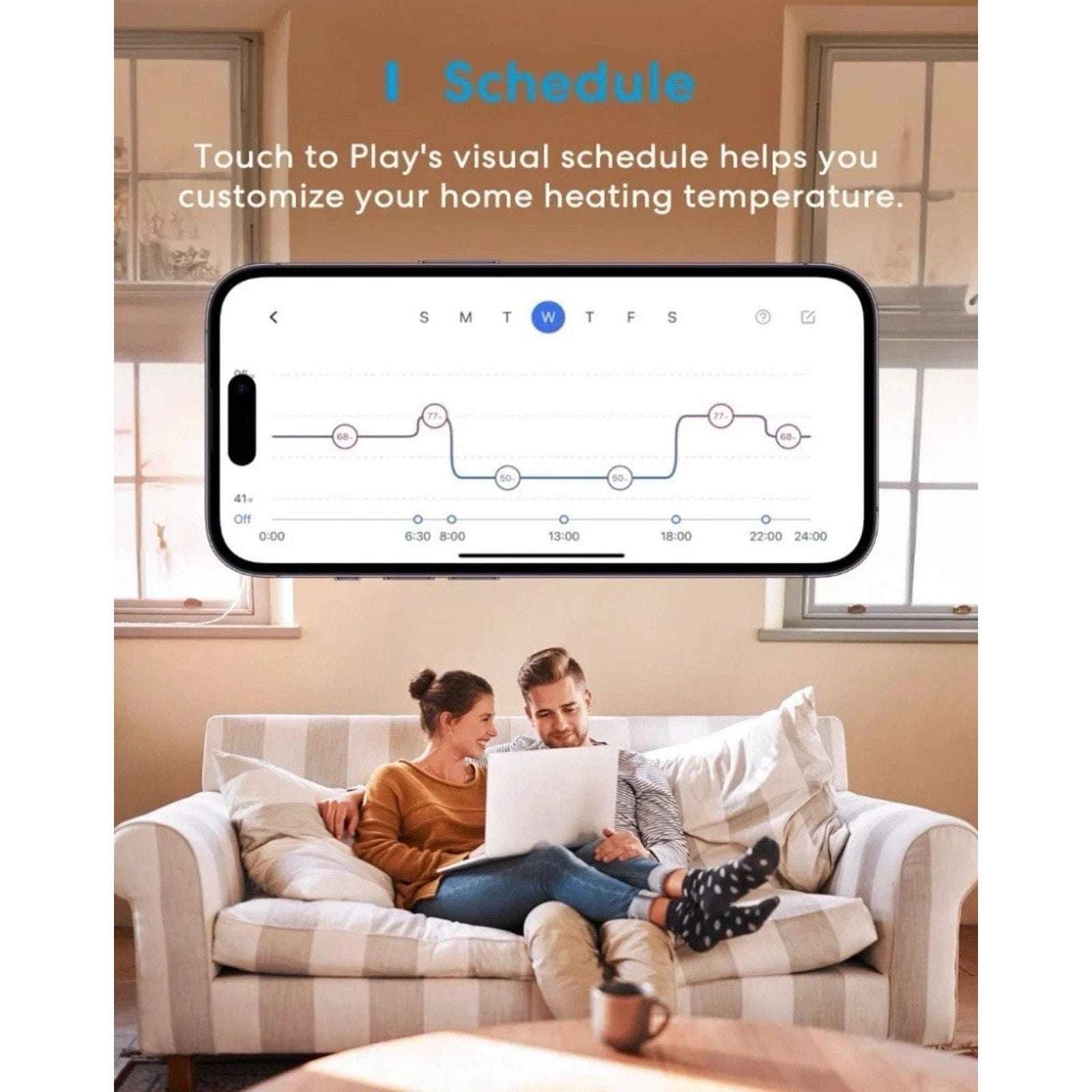 meross Smart Wi-Fi Thermostat for Electric Baseboard and in-Wall Heaters MTS200