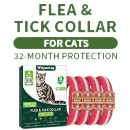 4PK Cat Flea & Tick Prevention Waterproof 32 Month Protection for Cats 12 Weeks+