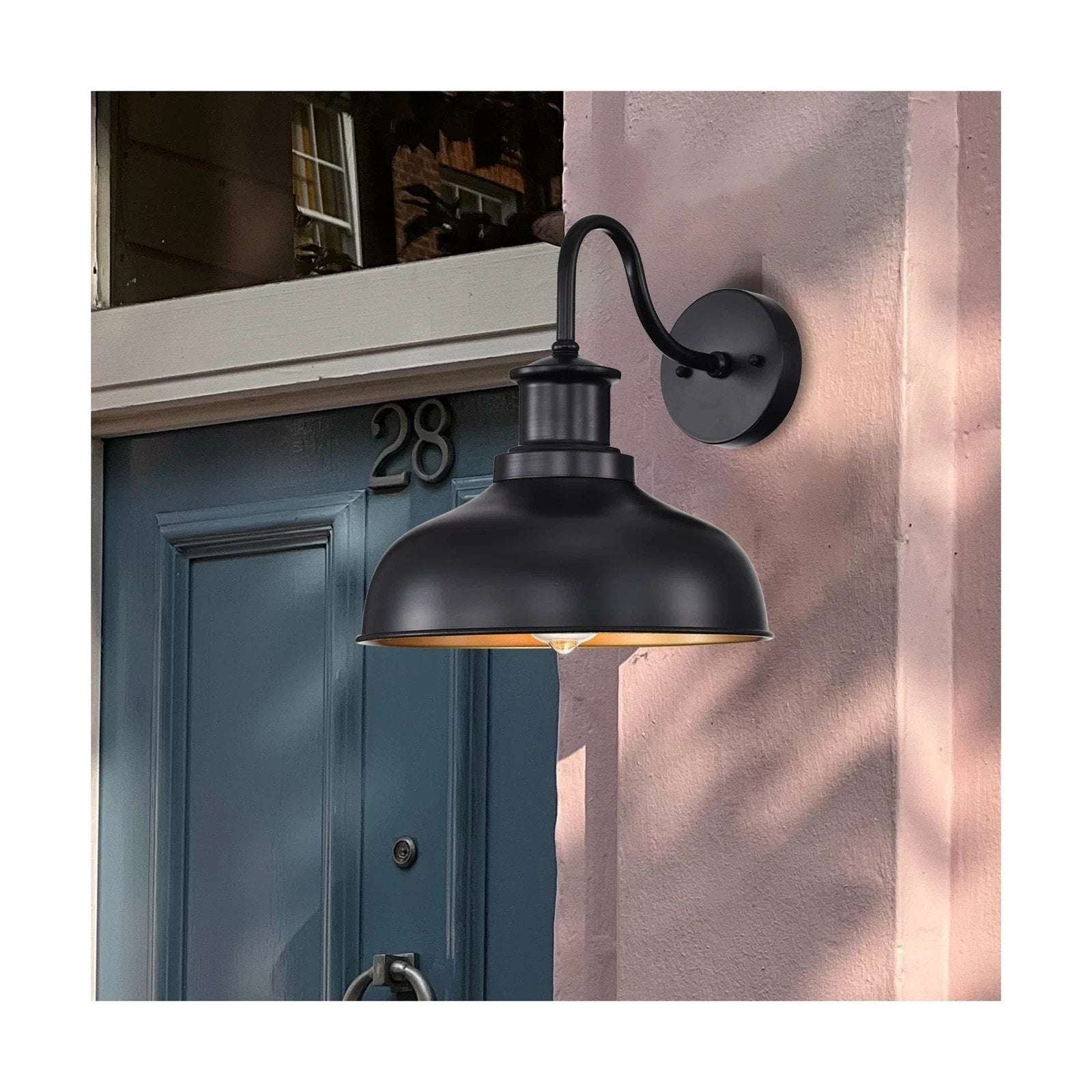 Diyel Outdoor DUSK TO DAWN Gooseneck Barn Light Wall Sconce Farmhouse Rustic